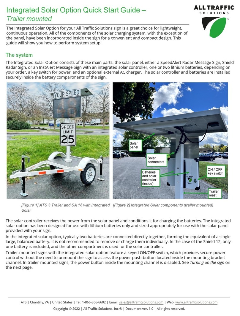 All Traffic Solutions Integrated Solar Option User manual