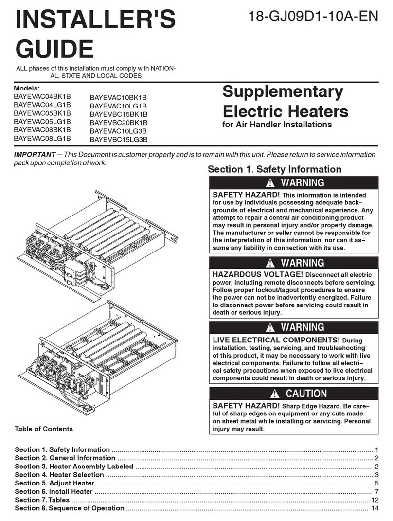 Trane BAYEVAC04BK1B Assembly instructions