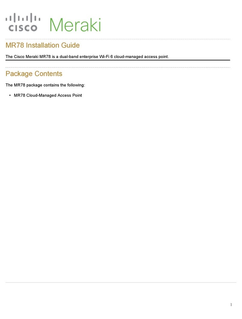 Cisco Meraki MR78 User manual Cisco Meraki MR78 User manual