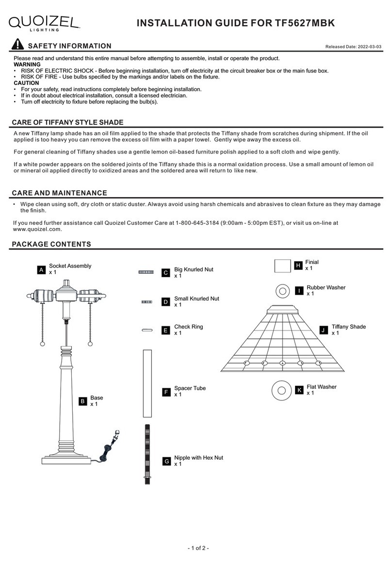 Quoizel TF5627MBK User manual