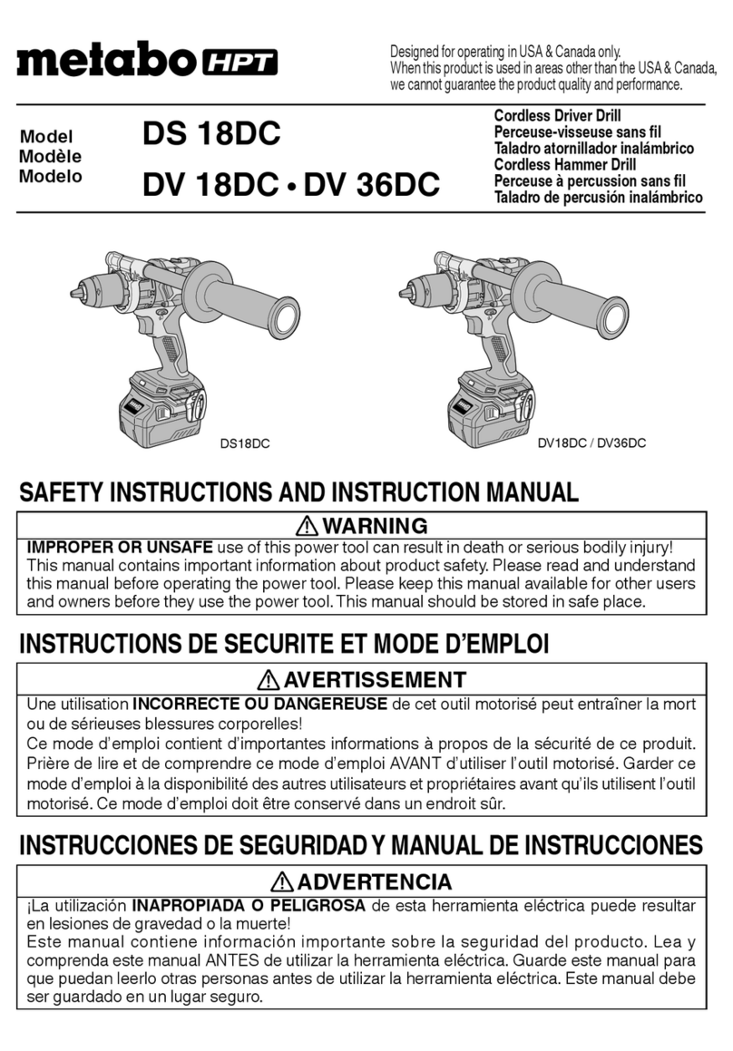 Metabo HPT DS 18DC Troubleshooting guide