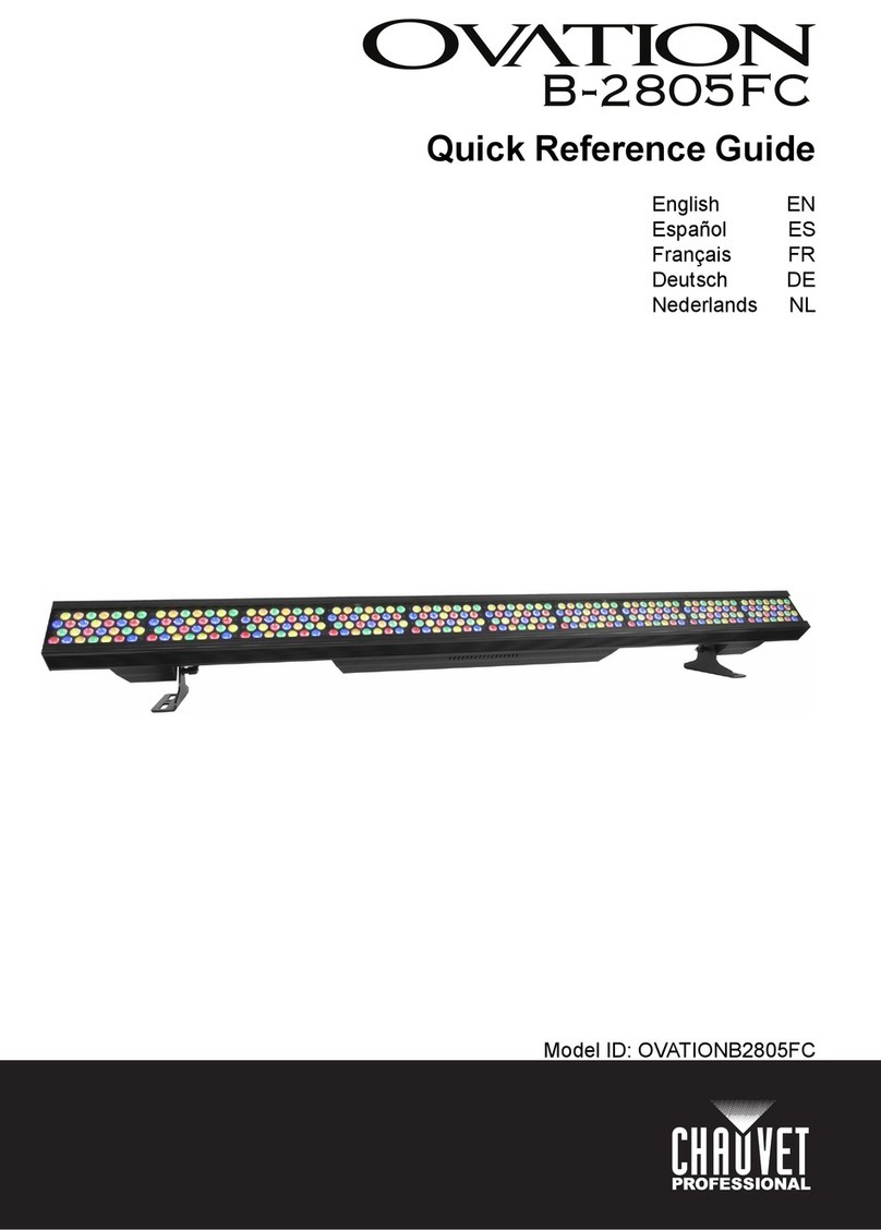 Chauvet Professional Ovation B-2805FC Quick reference guide Chauvet Professional Ovation B-2805FC Quick reference guide