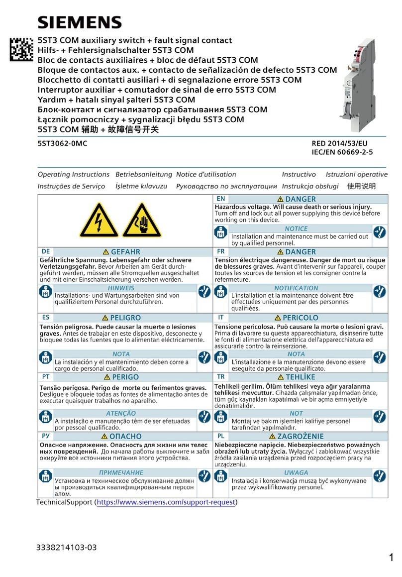 Siemens Sentron 5ST3 COM User manual