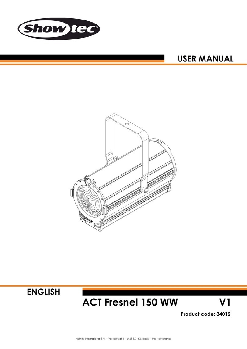 Show Tec ACT Fresnel 150 WW User manual