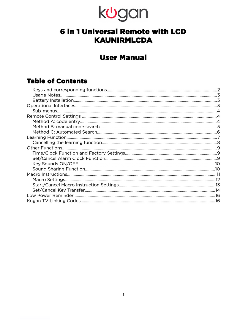 Kogan KAUNIRMLCDA user manual
