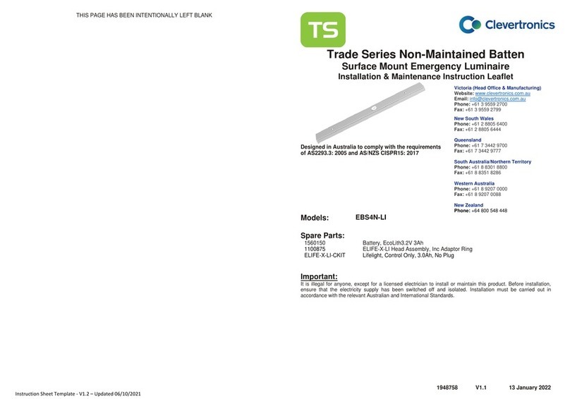 Clevertronics Trade EBS4N-LI Installation & maintenance instructions Clevertronics Trade EBS4N-LI Installation & maintenance instructions