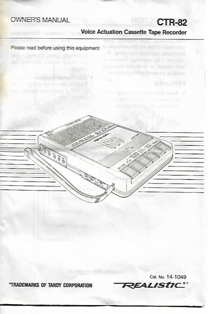 Realistic CTR-82 User manual