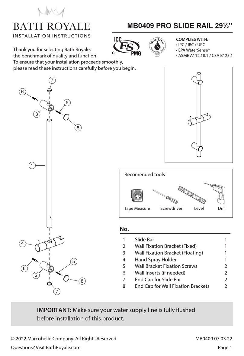 Bath Royale MB0409 PRO quick start guide