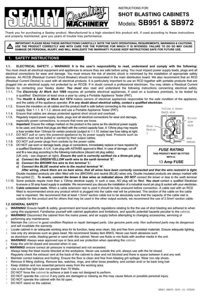 Sealey SB951 User manual