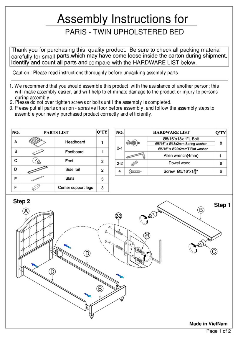 Living Spaces PARIS User manual Living Spaces PARIS User manual
