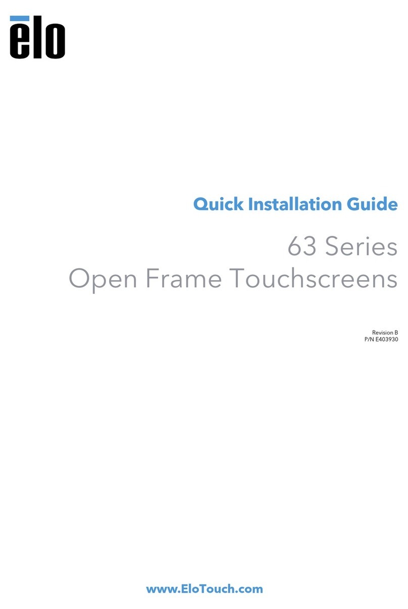 Elo TouchSystems 63 Series User manual Elo TouchSystems 63 Series User manual