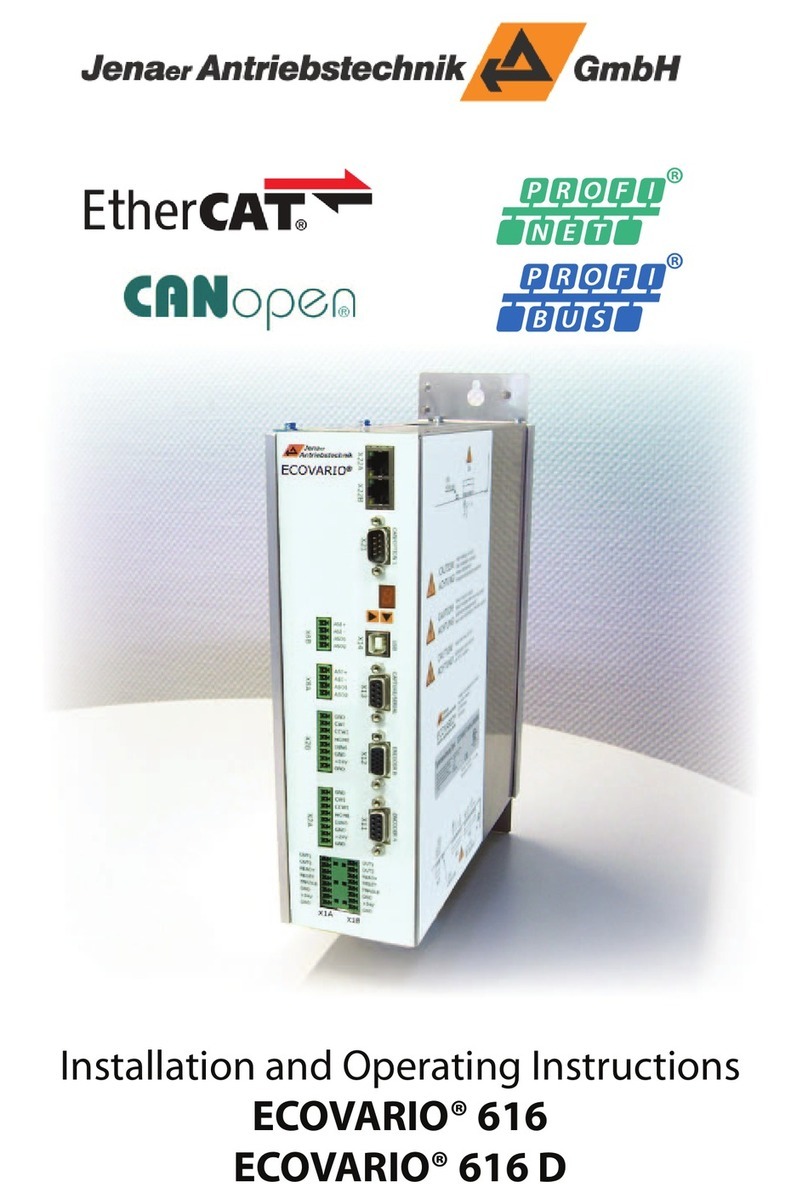 Jenaer Antriebstechnik EtherCAT CANopen ECOVARIO 616 Installation and operating instructions