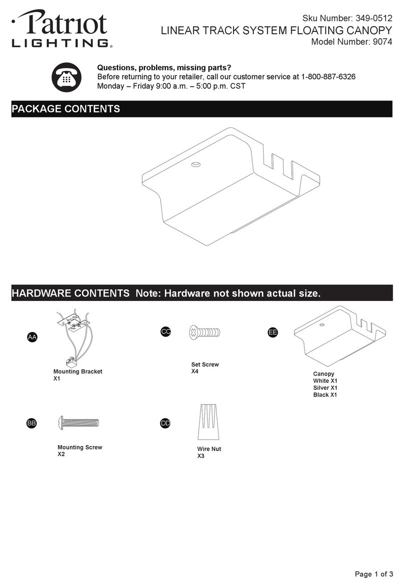 Patriot Lighting 9074 quick start guide