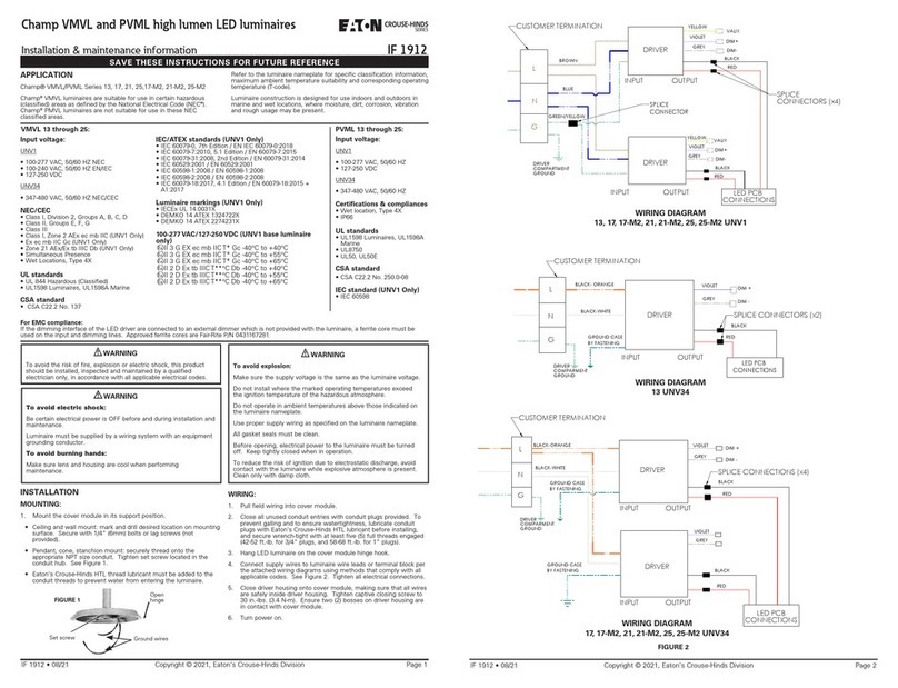 Eaton Champ VMVL Series Installation & maintenance information