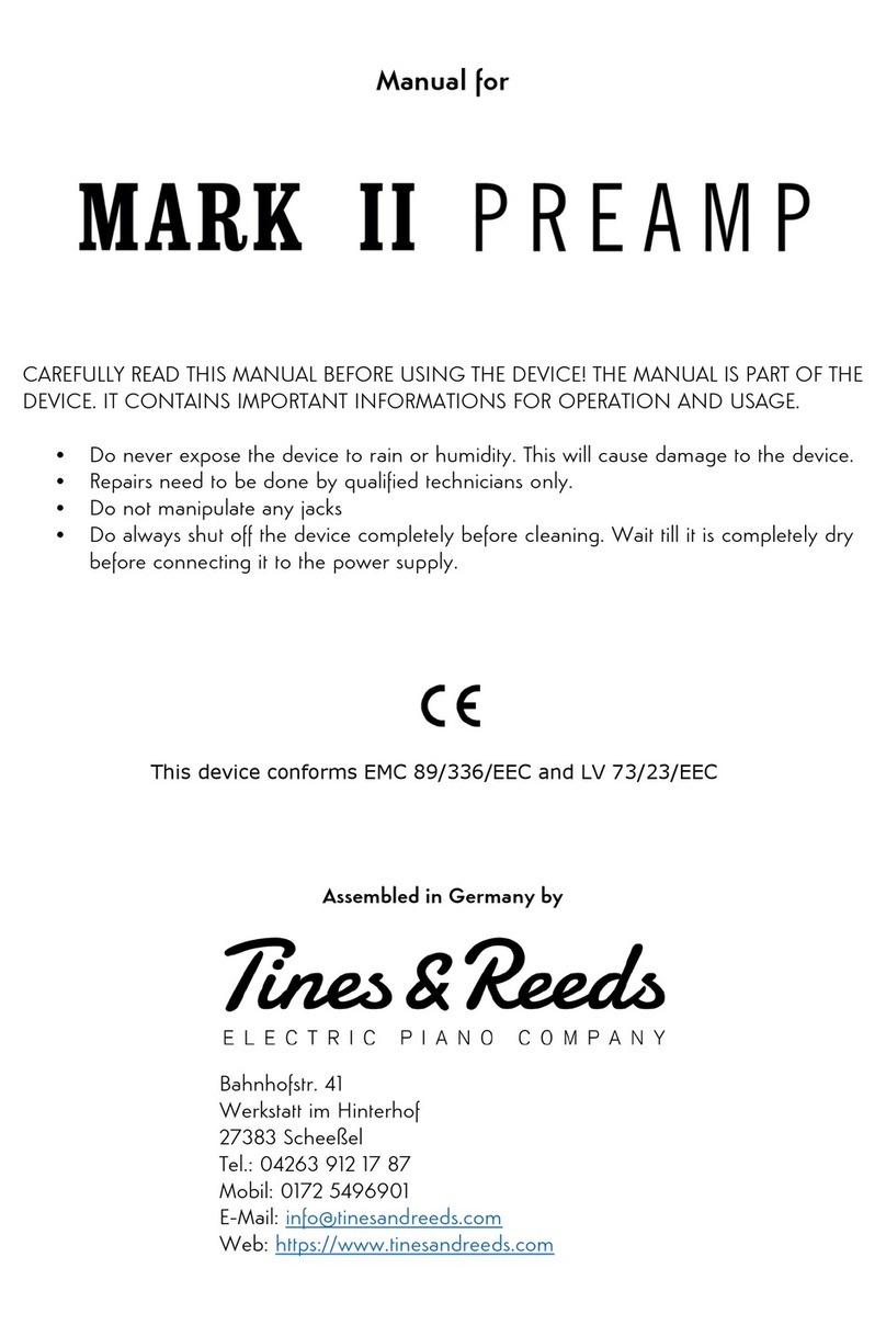 Tines & Reeds MARK II User manual