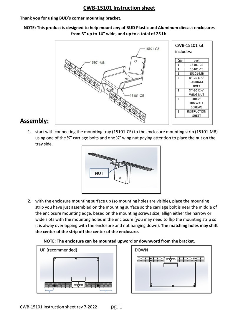 BUD CWB-15101 instruction sheet
