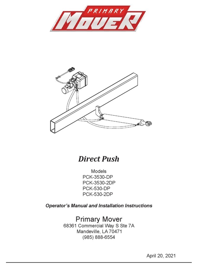 Primary Mover PCK-3530-DP Operator's Manual and Installation Instructions