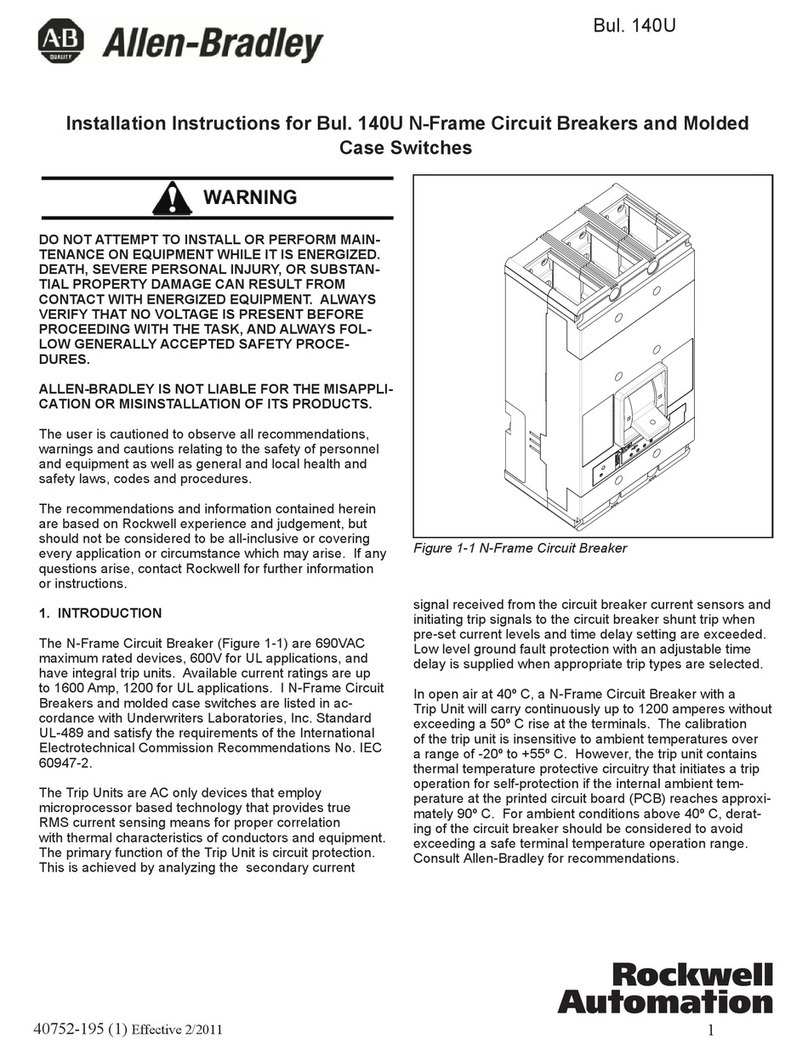 Rockwell Automation Allen-Bradley 140U User manual Rockwell Automation Allen-Bradley 140U User manual