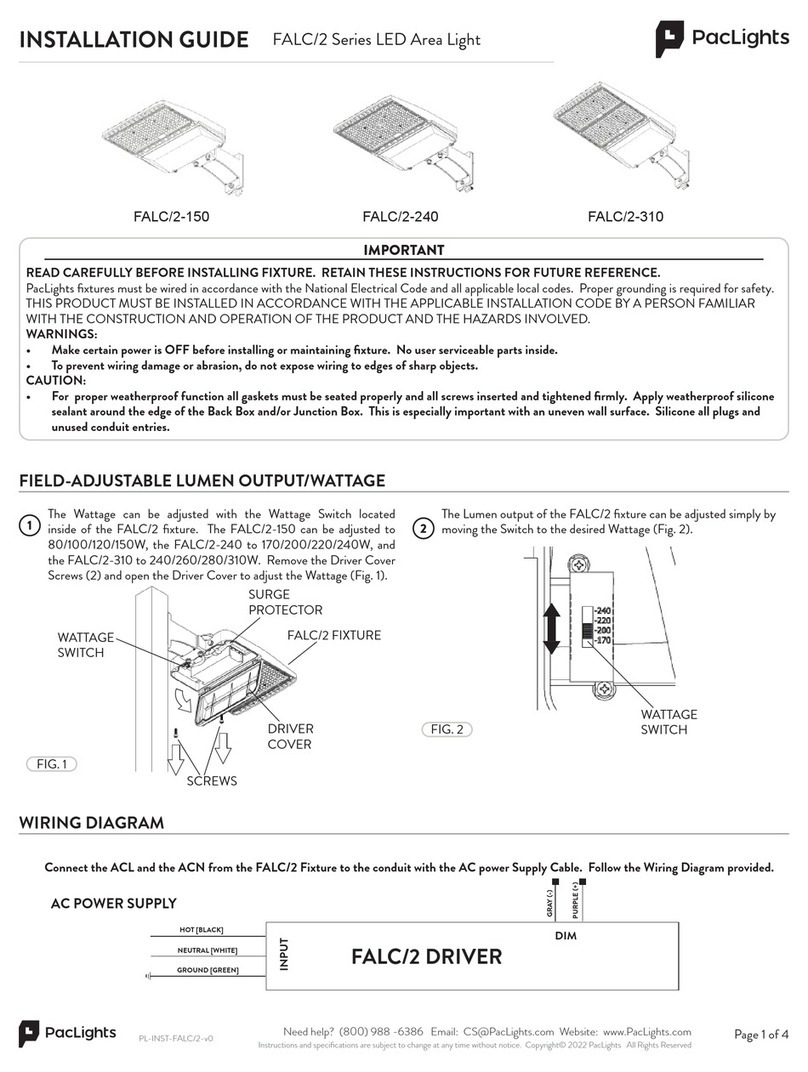 PacLights FALC/2 Series installation guide PacLights FALC/2 Series installation guide