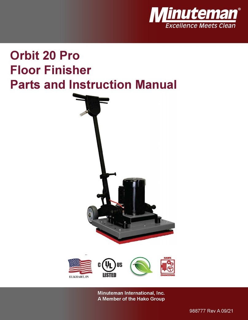 Minuteman Orbit 20 Pro Parts and instruction manual