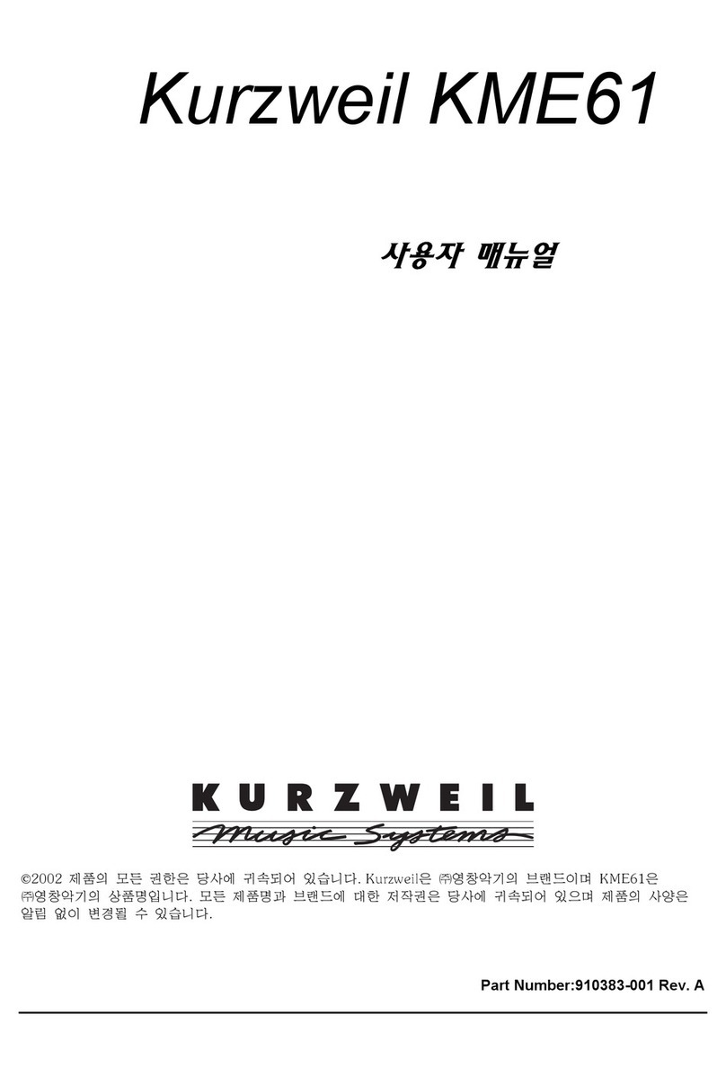 KURZWELL Kurzweil KME61 manual