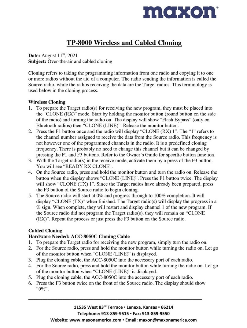 Maxon TP-8000 User manual