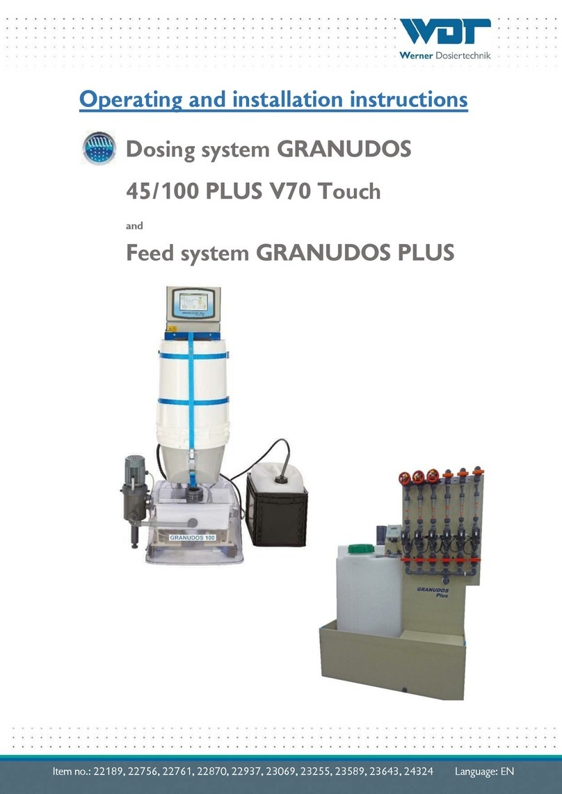 Werner Dosiertechnik GRANUDOS 45/100 PLUS V70 Touch Operating and installation instructions