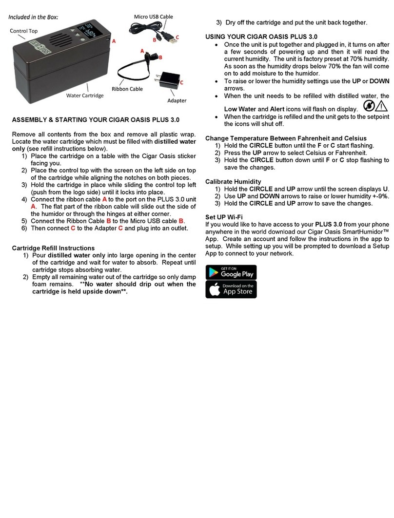 CIGAR OASIS Plus 3.0 manual