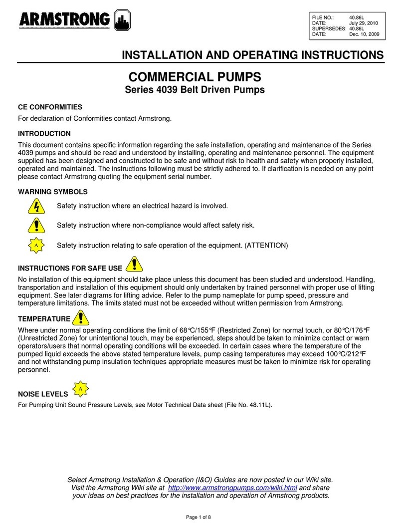 Armstrong 4039 Series Installation and operating instructions
