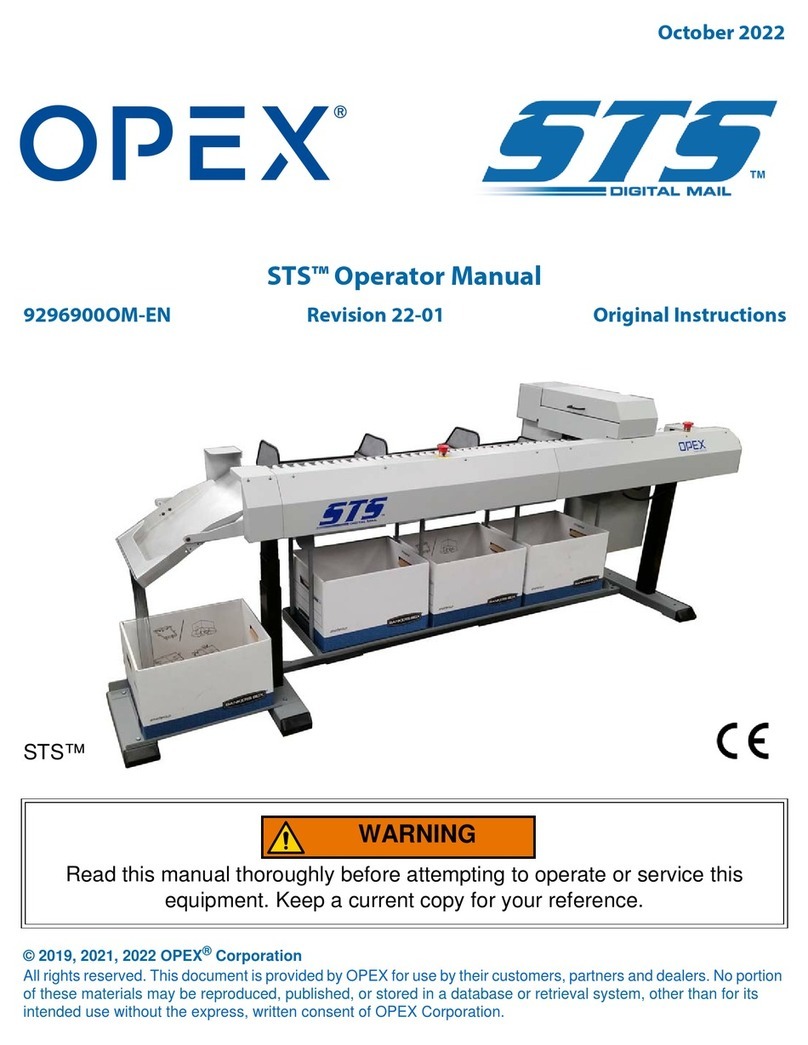 Opex STS Falcon Operator's manual