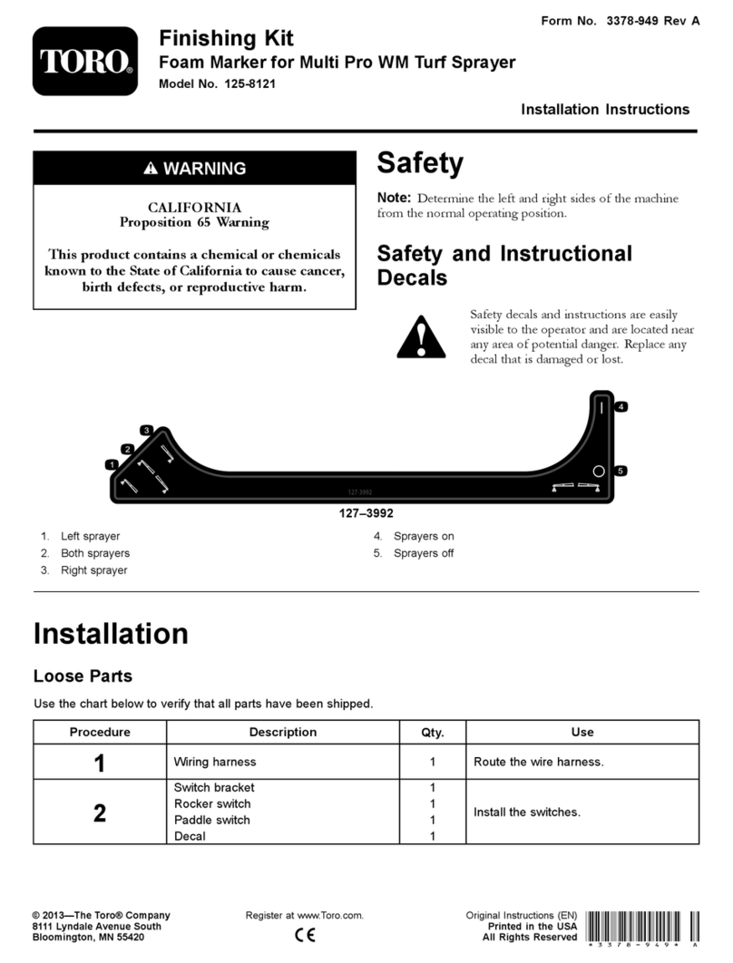 Toro 125-8121 installation instructions