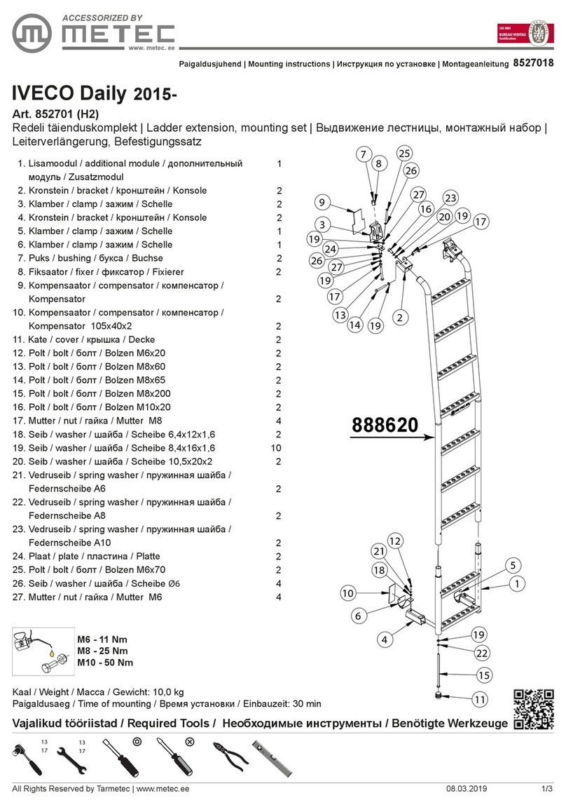Metec 852701 Mounting instructions
