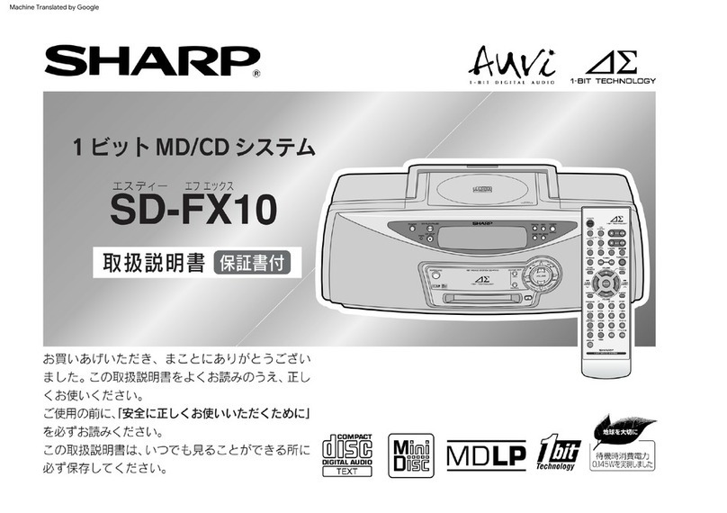 Sharp Auvi SD-FX10 User manual