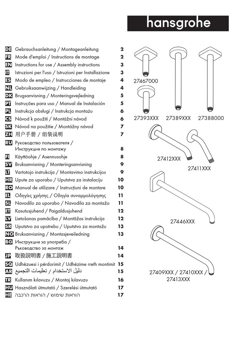 Hans Grohe 27393 Series Instructions for use/assembly instructions Hans Grohe 27393 Series Instructions for use/assembly instructions