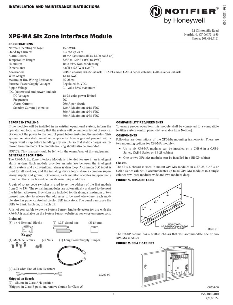 Honeywell NOTIFIER XP6-MA User manual
