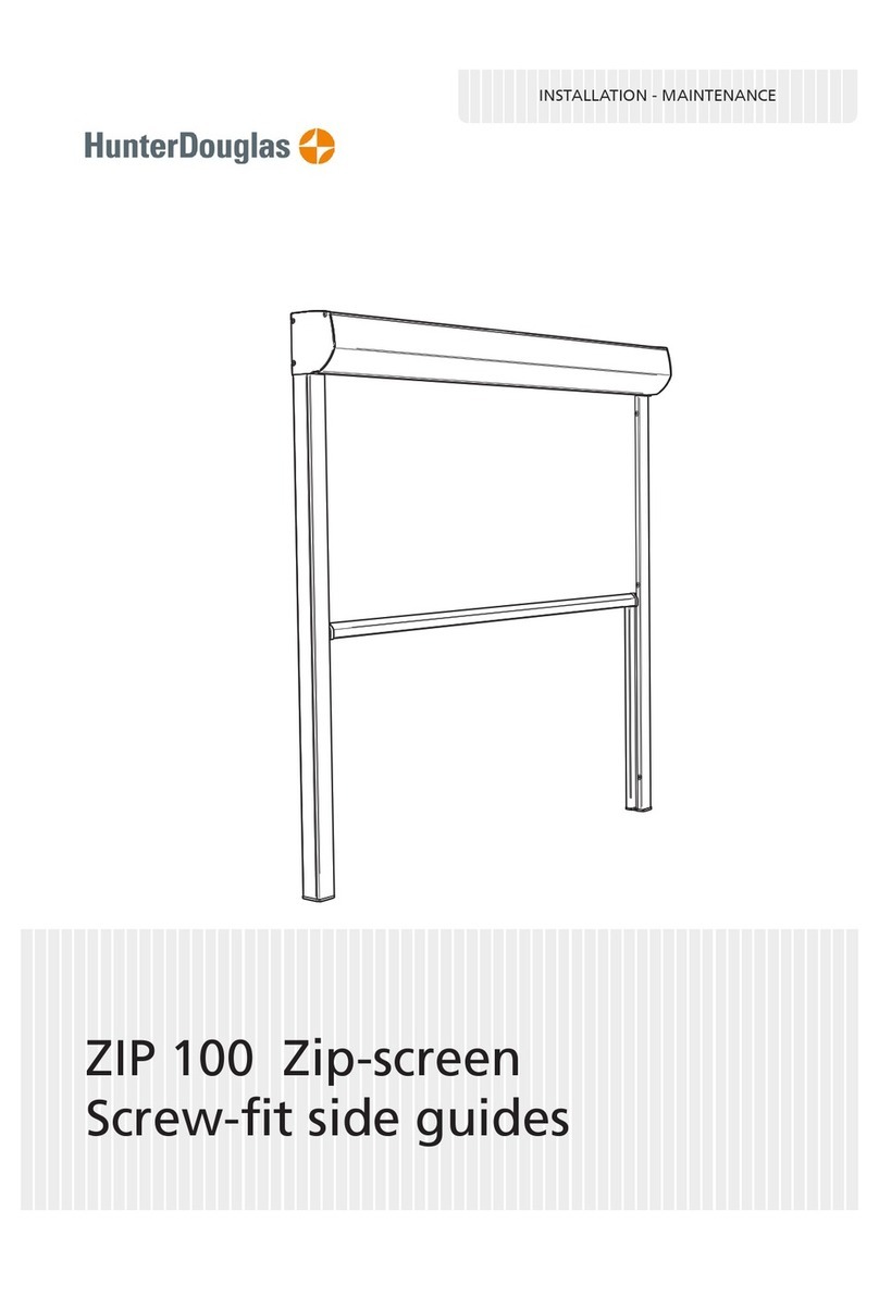 HunterDouglas ZIP 100 Installation & maintenance HunterDouglas ZIP 100 Installation & maintenance