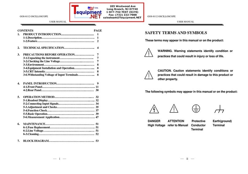 GW Instek GOS-6103C user manual