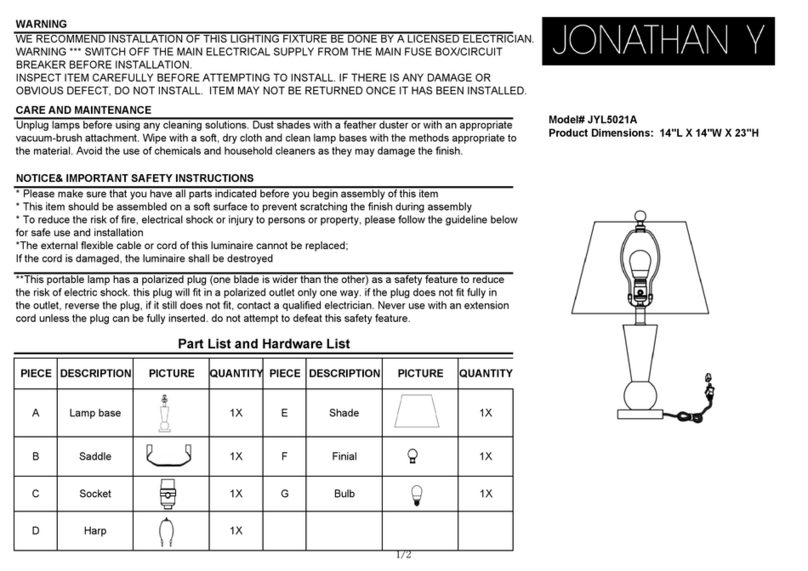 JONATHAN Y Eliza JYL5021A User manual JONATHAN Y Eliza JYL5021A User manual