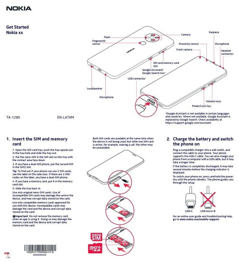 Nokia TA-1285 Specification sheet Nokia TA-1285 Specification sheet