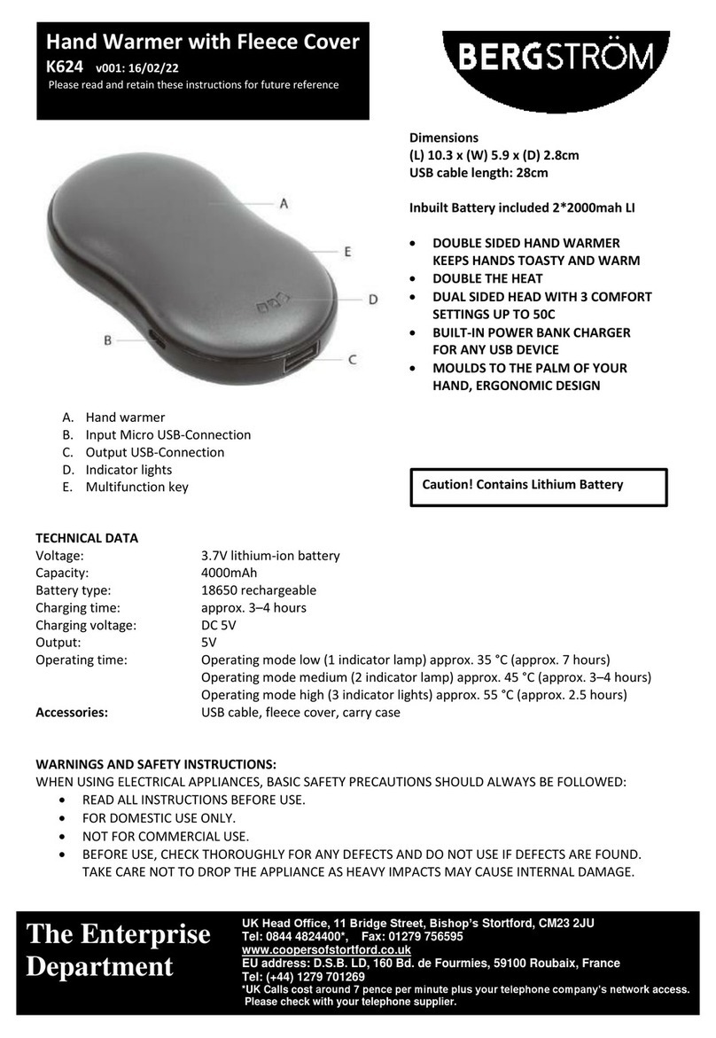 Bergstrom K624 Instructions for use