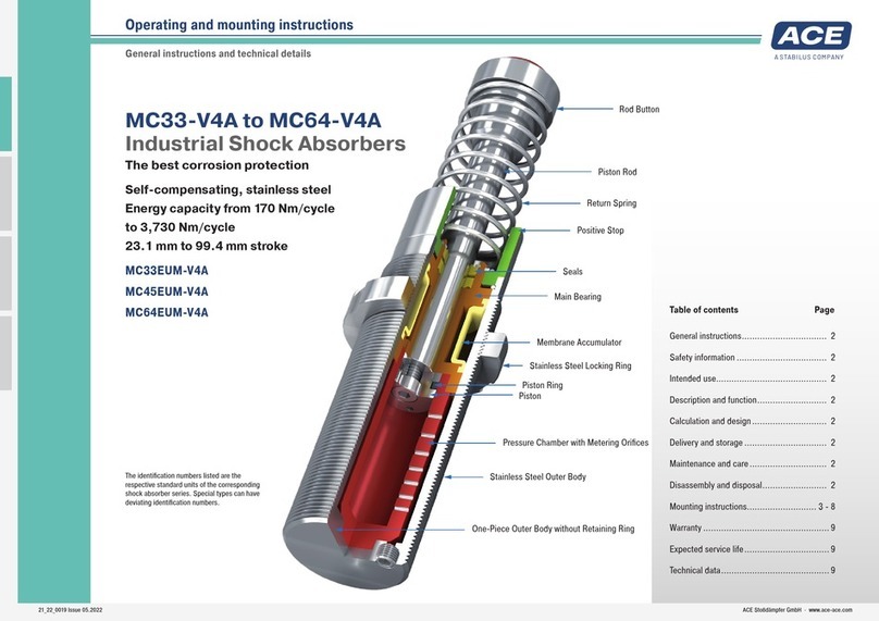 STABILUS ACE MC33-V4A Operating and mounting instructions