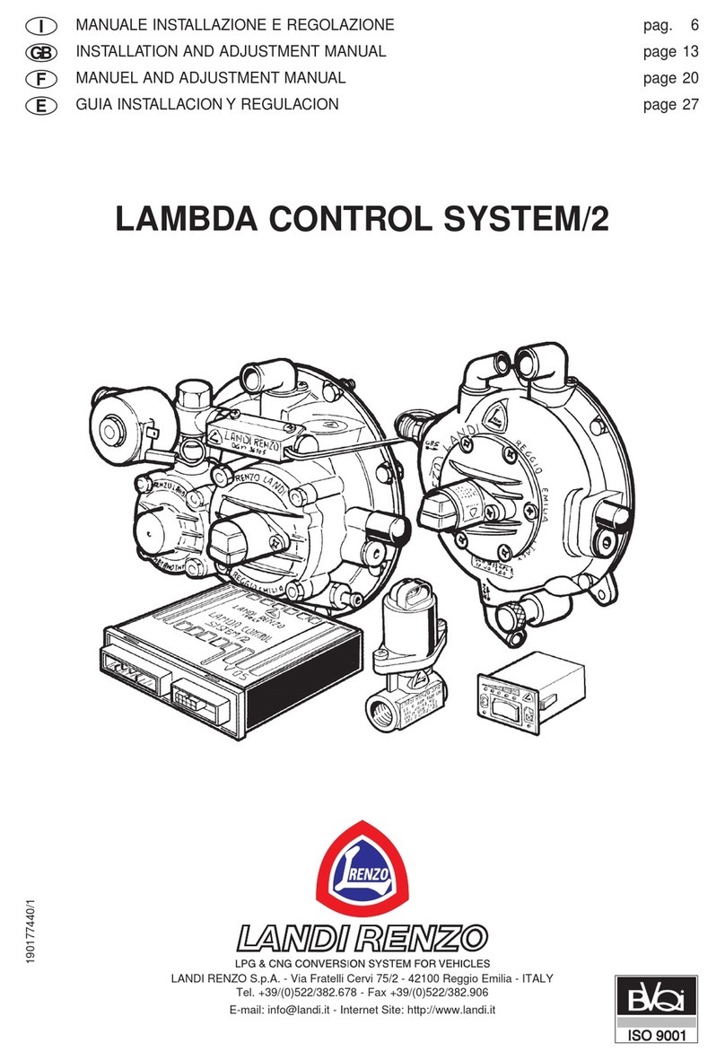 Landi Renzo LAMBDA CONTROL SYSTEM/2 Installation and adjustment manual
