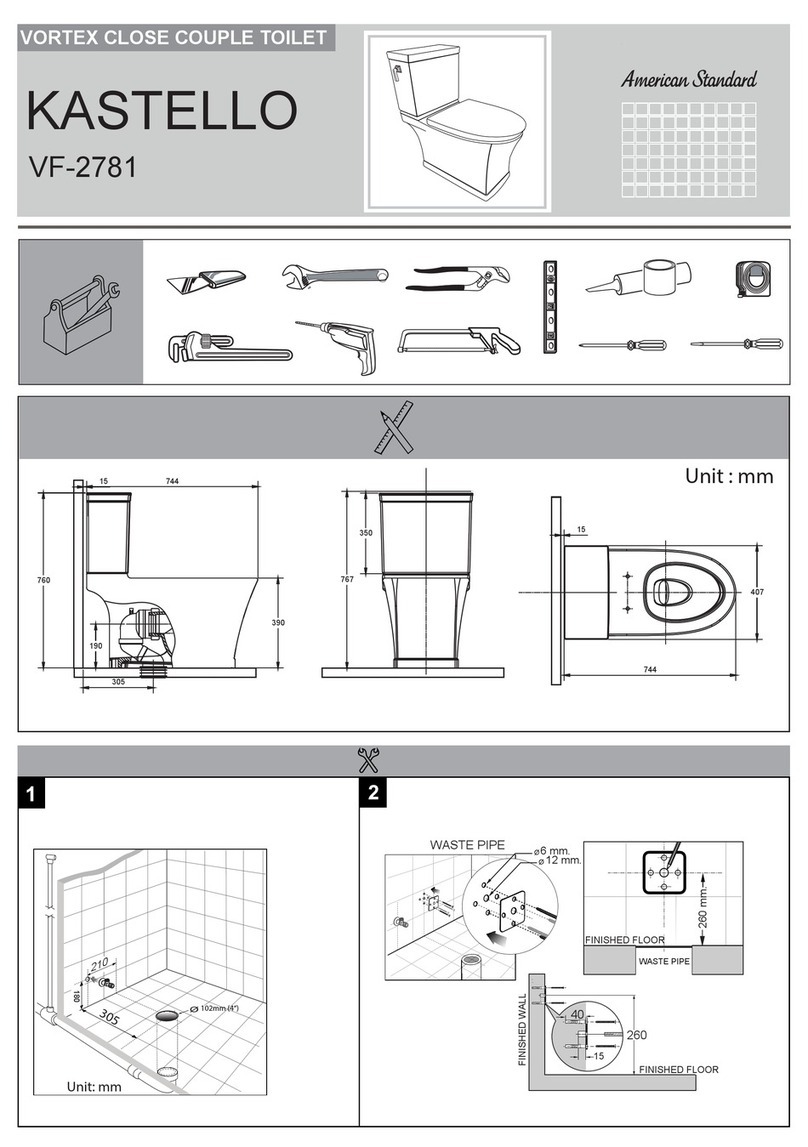 American Standard KASTELLO VF-2781 manual American Standard KASTELLO VF-2781 manual