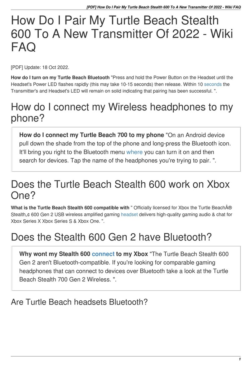 Turtle Beach Stealth 600 Installation guide