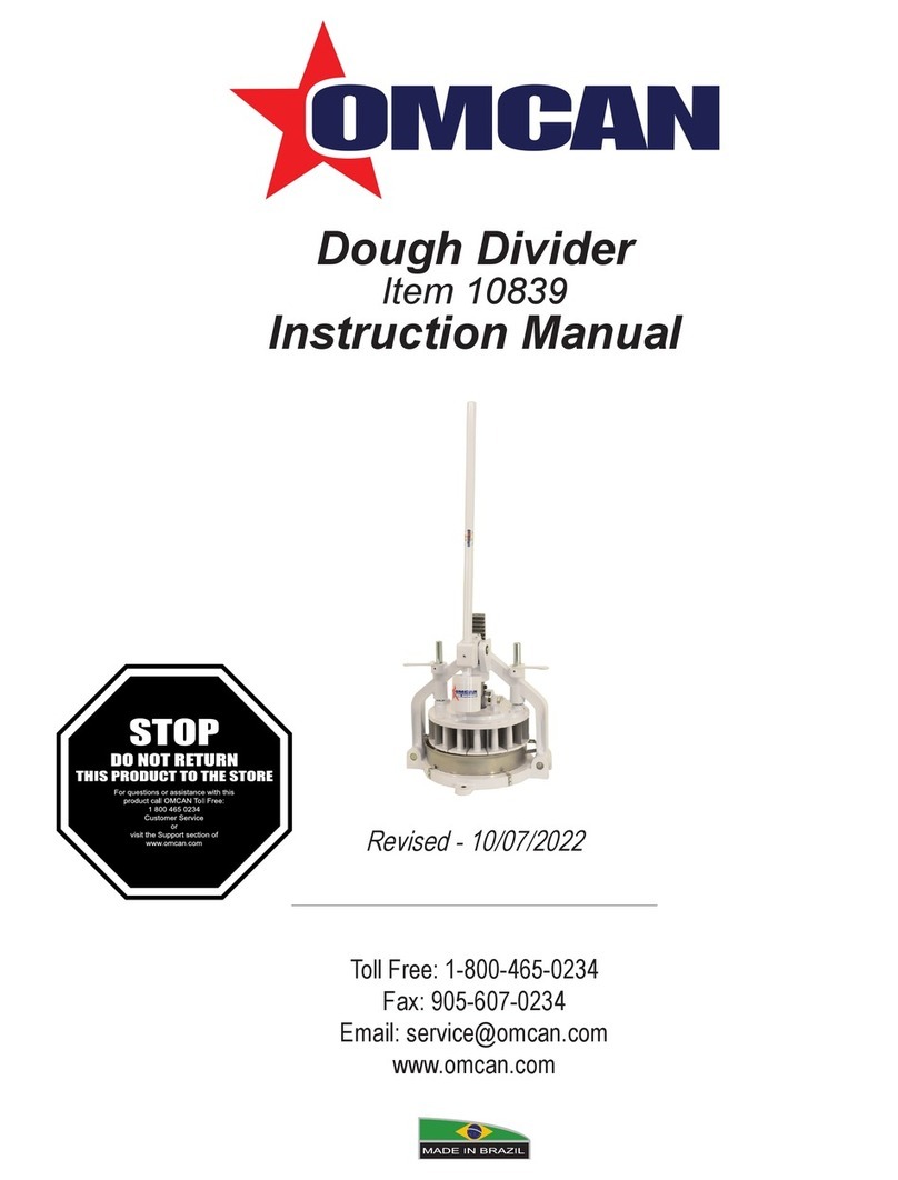 Omcan 10839 User manual