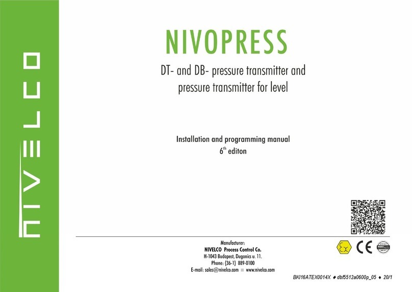 NIVELCO NIVOPRESS DT 1 Series Installation and programming manual