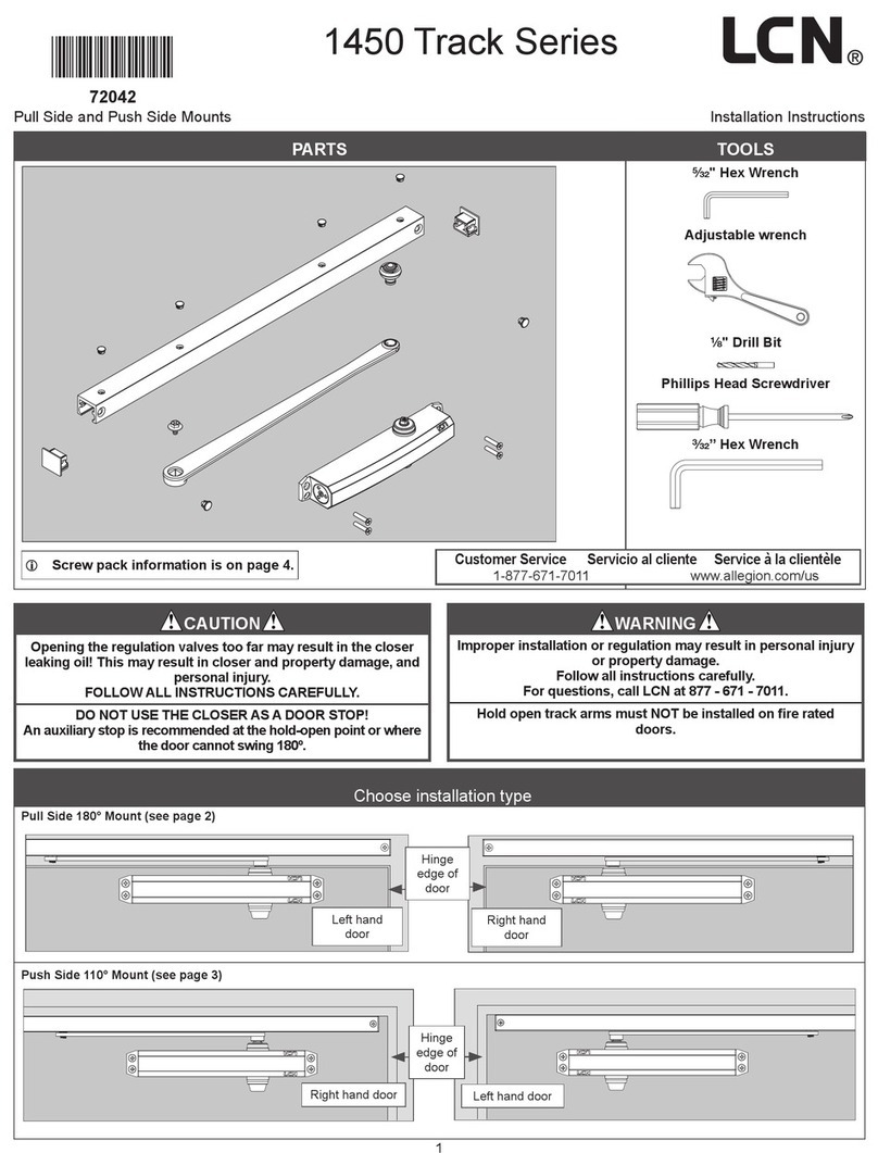 LCN 1450 Track Series User manual