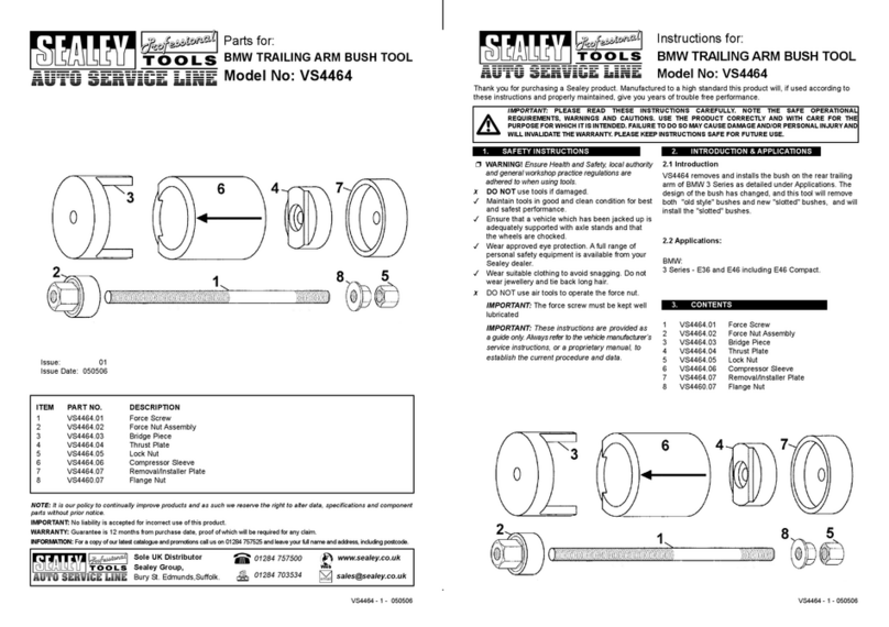 Sealey Professional TOOLS VS4464 User manual
