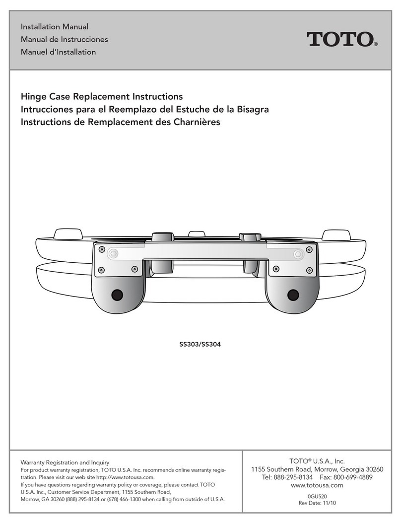 Toto SS303 User manual Toto SS303 User manual