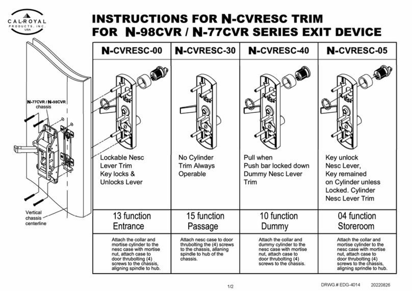 Cal-Royal N-CVRESC Instructions for use